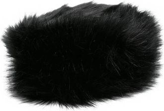 Ruslan Baginskiy Faux-Fur Hoed - Dames - Hoeden - Zwart - S/M - Katoen - Accessoires