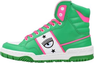 Chiara Ferragni Lace-Up Sneakers - Dames - Sneakers - Groen - 37 EU - Schoenen