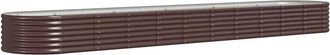 vidaXL Vidaxl - Garden Raised Bed Galvanised Steel 440x80x36 cm Brown