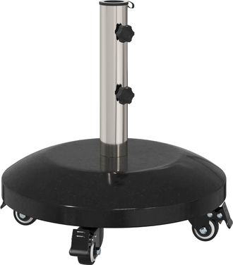 vidaXL Base De Parasol De Granito Con Ruedas Para Poste De 40-50 Mm Vidaxl