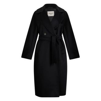 Max Mara Double-breasted wool coat - female - Weekend Max Mara - Belted Coats - Black - 3XS - Coats