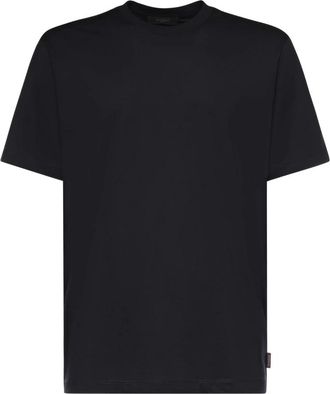 Zanone T-shirt met ronde hals - Heren - T-shirts - Zwart - XL - Katoen - Tops