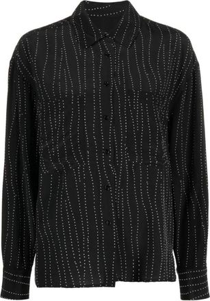 Iro Zwart overhemd met studs - Dames - Overhemden - Zwart - XS - Overhemden