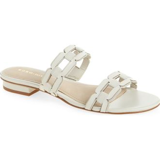 Koko + Palenki Cassy Link Slide Sandal in Ice Leather at Nordstrom, Size 7.5