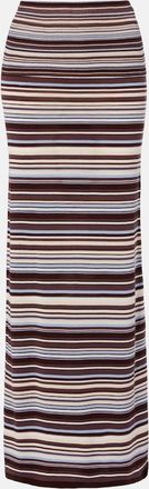 Aya Muse Knitted striped maxi skirt
