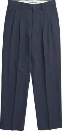 Norse Projects Benn Relaxed Wide Broeken - Heren - Wijde Broeken - Blauw - W29 - Katoen - Broeken