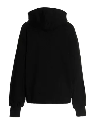 GCDS Sequin-Embellished Logo Hoodie - Black