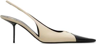 Saint Laurent Pumps, female, White, Size: 10 US Babylone Breteuil Slingback Pump