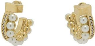 Ferragamo Gancini Earrings With Pearls