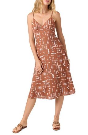 O'Neill Darleen Print Sundress in Rustic Brown at Nordstrom, Size X-Large