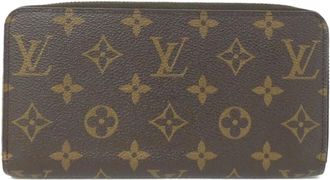 Louis Vuitton Brown Coated Canvas Long Wallet (Bi-Fold) (Pre-Owned)
