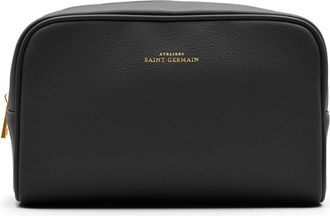 Ateliers Saint Germain Unisex Toiletry Bag - Black Leather - One Size