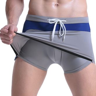 Generic Swimming Trunks Mens Size 6 Sexy Lace Up Embarrassing Swimming Spring Beach Briefs Boxer Swimming Trunks Swimming Trunks For Babies, gray, XL