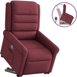 vidaXL Sill&oacute;n Reclinable Elevable Tela Rojo Tinto Vidaxl
