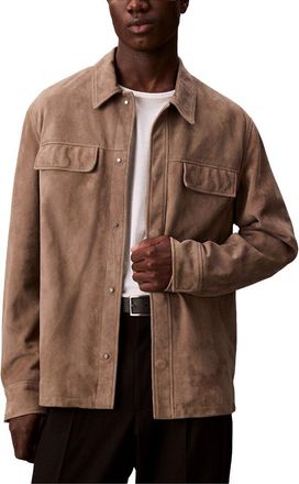 Calvin Klein Suede Shirt Jacket