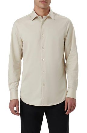 Bugatchi James OoohCotton Button-Up Shirt in Soy at Nordstrom, Size Xxx-Large