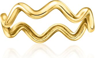 RS Pure by Ross-Simons Italian 14kt Yellow Gold Zigzag Ring
