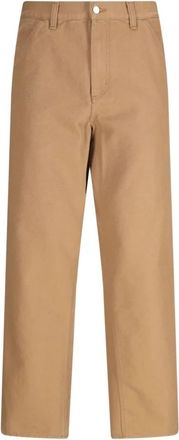 Carhartt Work in Progress Bruine Single Knee Werkbroek - Heren - Straight fit broeken - Bruin - W34 L30 - Broeken