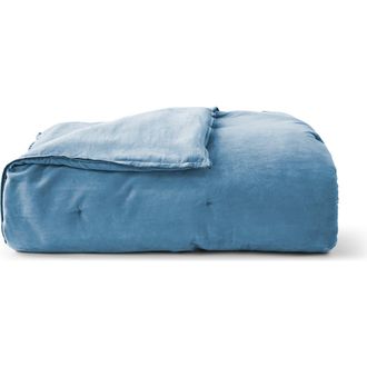 Christy Harewood Luxury Double Sided Velvet Bedspread in Blue at Nordstrom