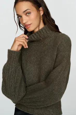Anthropologie By Anthropologie Wool Cashmere Cinched Hem Sweater