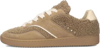 Nubikk Studded Lage Sneakers voor Dames - Dames - Sneakers - Beige - 37 EU - Leer - Schoenen