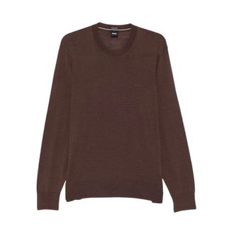 HUGO BOSS Truien & Vesten, Heren, Bruin, L, Wol, Leno Trui