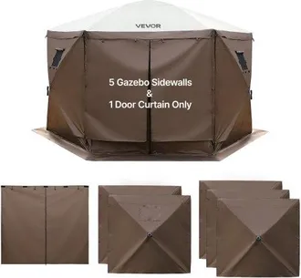 OEM Paredes Laterales Para Toldo 173 X 148 Cm, Impermeables Y Con Protecci&oacute;n Solar, Paneles Para Carpas 1 Puerta Con Cremallera Y 2 Ventanas Para Exterior