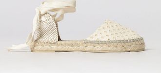 Maneb&igrave; Espadrillas in canvas di cotone con ricami a pois
