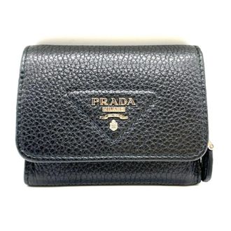Prada Black Leather Wallet (Tri-Fold) (Pre-Owned)