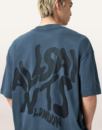 AllSaints Orlando - T-shirt girocollo blu