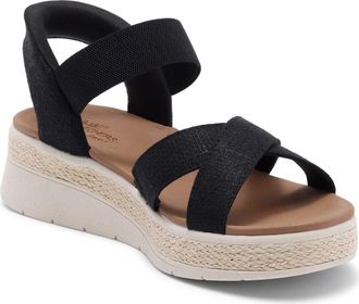 Skechers Slip-ins: BOBS Sun Ray Bright Take Sandal in Black at Nordstrom Rack, Size 9.5