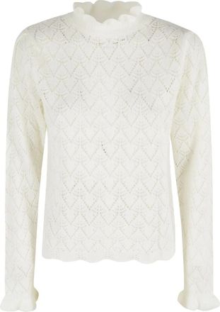 Farm Rio Top met ruches kraag - Beige