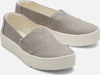 Toms Womens TOMS Verona Textile Womens Light Grey Trainers - Size: 6