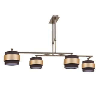 Fabrilamp Lampara 4lp Bremen Cuero/marron-oro 4xe14 Regx94x34 Cm