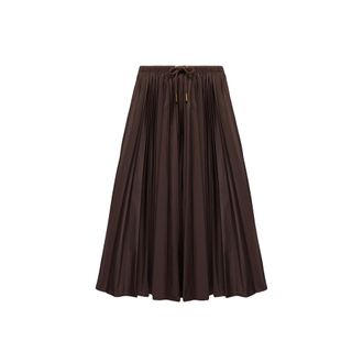 Moncler Moncler Pleated Midi Skirt, Women, Brown, Size: 38