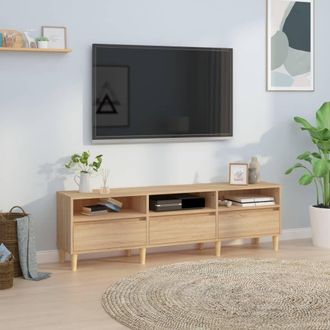 Berkfield Home TV Cabinet Sonoma Oak 150x30x44.5 cm Engineered Wood in Brown
