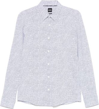 BOSS Camicia con stampa geometrica - Bianco