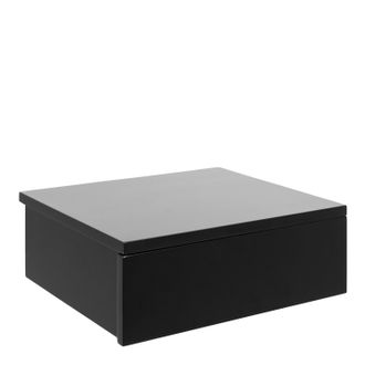 Furniture To Go Avignon Square Bedside Table with 2 Drawers in Black