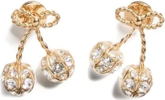 Valentino Garavani Golden Cherryfic Crystal Earrings