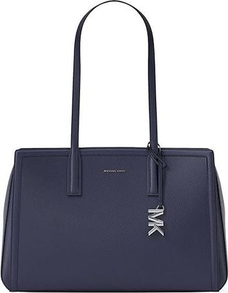 Michael Kors Laila Medium Tote Tote Handbags Dress Blues : MD, Leather