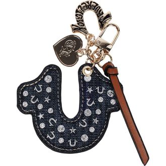 True Religion Denim Horseshoe Bag Charm in Dark Denim at Nordstrom