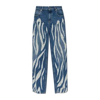 Blumarine Loose-fit Jeans, female, Blue, Size: 2XS Vintage-effect Jeans