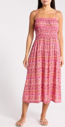 Billabong Riptide Midi Dress in Berry Pink at Nordstrom Rack, Size X-Large