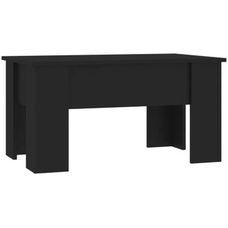 vidaXL Mesa De Centro Madera De Ingenier&iacute;a Negra 79x49x41 Cm Vidaxl