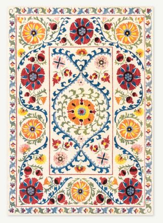 Novatrend Alfombra estilo oriental tejida plana Blanco 170x240 cm