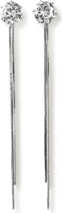 Hzmer Jewellery crystal-embellished earrings - women - Crystal/Brass - One Size - Silver