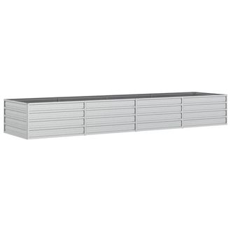 vidaXL Vidaxl - Arriate De Acero Galvanizado Plateado 320x80x45 Cm
