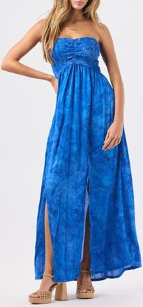 Tiare Hawaii Emilia Strapless Maxi Dress in Marbled Pacific at Nordstrom, Size X-Small/small