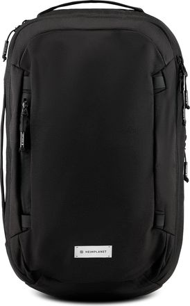 Heimplanet Original | Transit Line DAYPACK 24L | Backpack with 15 Laptop sleeve and Clamshell Opening | Made of waterproof Dyecoshell (black)