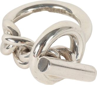 Herm&egrave;s Silver Silver 925 Band Ring (Pre-Owned)
